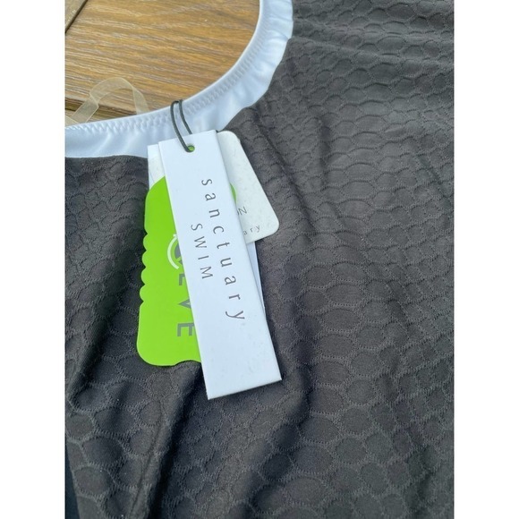 Sanctuary Snake Bite Mod Square Neck Monokini Swimsuit XL Black white - Picture 7 of 12